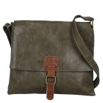 Trendy dámská koženková crossbody kabelka Mitta, zelená