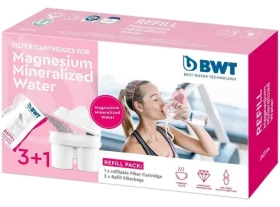BWT Refill Filter Mg2+ 3+1 ks / Vodní filtr / kompatibilní s Brita Maxtra, Laica Biflux, Dafi Unimax / kapacita 120 l (9022001901484)