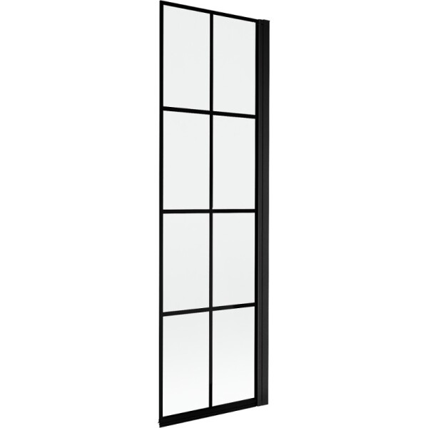 MEXEN - MIST vanová zástěna 60x150 cm 6mm 1-s, černá, dekor, pravá 8A9-060-001-70-77-P
