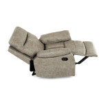 TV a relaxační křeslo s manuálním ovládáním, potah lanýžová látka v dekoru vintage