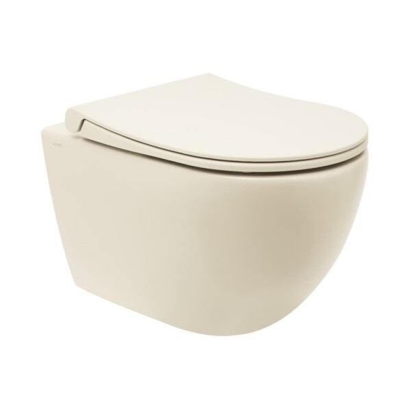Wc s prkénkem softclose závěsné VitrA S60 taupe mat zadní odpad 7510-020-6319 7510-020-6319