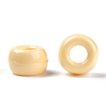 Akrylové korálky - pony beads - béžové - 6 x 9 mm - 10 ks