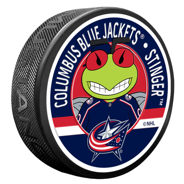 Mustang Puk Columbus Blue Jackets NHL Stinger Mascot Textured Puck