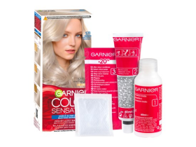Garnier Color Sensation permanentní barva na vlasy S11 oslnivá stříbrná, 60+40+10ml
