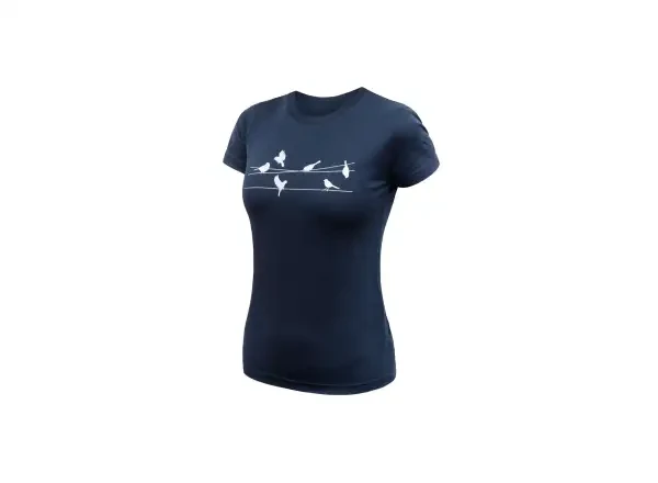 Sensor MERINO ACTIVE SONGBIRDS dámské triko kr.rukáv deep blue - Sensor Merino Active dámské triko krátký rukáv Deep Blue vel. M