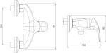 NOVASERVIS Sprchová baterie bez příslušenství 100 mm Metalia 57 chrom 57065/1,0
