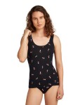 Dámské merino tílko ICEBREAKER Wmns 150 Siren Tank Ski Day, Black/Acid Pink/Aop velikost: S