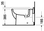 DURAVIT - Starck 3 Stojící bidet s přepadem, s WonderGliss, bílá 22301000001