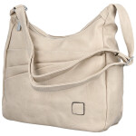 Stylová dámská koženková crossbody kabelka Gianni, krémová