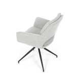 Židle jídelní, krémová látka, noha černý kov, otočný mechanismus 360°