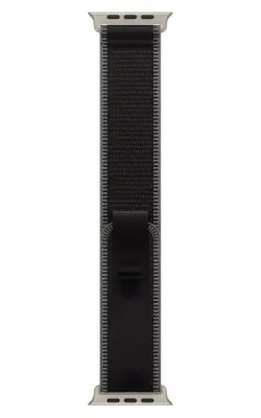 Rozbaleno - Apple Watch 49mm černá uhlová Trail Loop M/L / Trailový tah pro Apple Watch / přírodní titan / 145-220mm / rozbaleno (MFT94ZM/A.rozbaleno)