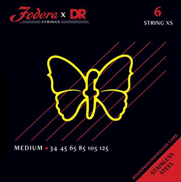 DR Strings Fodera Stainless Steel 6 Medium XS 34125