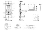 GEBERIT - Duofix Set předstěnové instalace, klozetu Oudee a sedátka softclose, tlačítko Sigma30, bílá/bílá mat SANI11CA3135