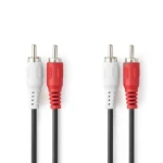 Nedis Stereo Audio kabel 2x RCA (M) - 2x RCA (M) 1.50 m černá (CAGB24200BK15)