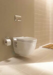 DURAVIT - Starck 3 Závěsné WC s plochým splachováním, s WonderGliss, bílá 22010900001