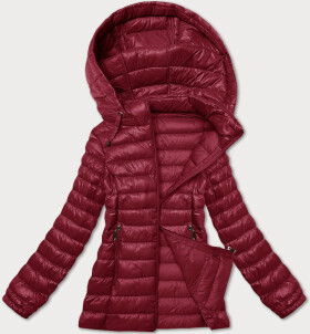 Dámská prošívaná bunda ve vínové bordó barvě s kapucí J Style (16M9102-06) odstíny červené S (36)