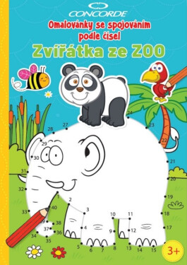 Omalovánky se spojováním podle čísel Zvířátka ze ZOO