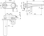 IDEAL STANDARD - Melange Umyvadlová baterie pod omítku, chrom A5591AA