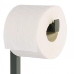 Erga Pap, držák toaletního papíru s WC kartáčem a zásobníkem, černá-hnědá, ERG-YKA-P.PAP-WC-BLK