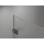 MEXEN/S - Lunar-B sprchový kout dveře křídlové pravá 95 x 90, transparent, grafit kartáčovaná 832-095-090-66-00-P