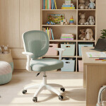 Dětská židle, výškově nastavitelná, zelená síťovina, KA-K1062 GRN