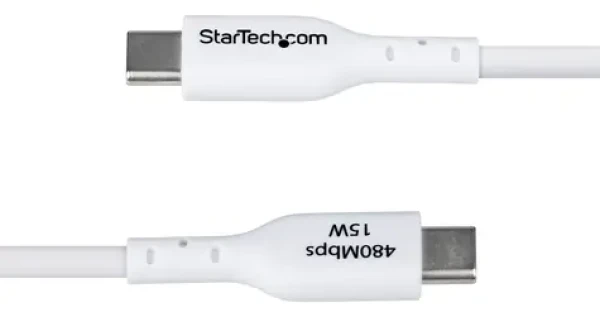 StarTech USB-C na USB-A bílá / Kabel / USB-A (M) - USB-C (M) / USB 2.0 / 3 A / 2 m (USB2AC2MNCWHE)