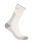Dámské merino turistické ponožky ICEBREAKER Wmns Hike+ Ultralight Crew, Ecru Heather/Alloy velikost: 35-37 (S)