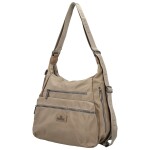 Trendy dámský textilní kabelko-batoh Coveri Venesta, béžový new