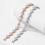 Náramek Swarovski Elements Daniele, Stříbrná 18 cm