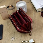 Dámská kožená lakovaná peněženka Gregorio Mainee, červená