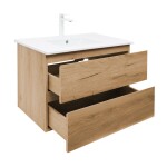 Koupelnová skříňka 2 zásuvková s umyvadlem SAT B-Way 79x50x45 cm dub mat BWAY280OAKU4B2 BWAY280OAKU4B2