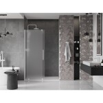 MEXEN/S - Velar posuvné sprchové dveře 130, dekor, bílá 871-130-000-31-20