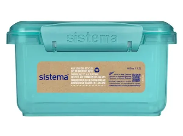 Sistema Ocean Bound Lunch Plus Svačinový box s příborem 1.2 l mátová (8592001423572)