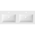 MEXEN - Otis dvojumyvadlo zapuštěné do desky 121 x 46,5, bílá mat 25181201D