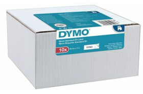 Dymo D1 originální páska do tiskárny štítků 9mm x 7m / černý tisk na bílém podkladu / 10 ks (2093096)