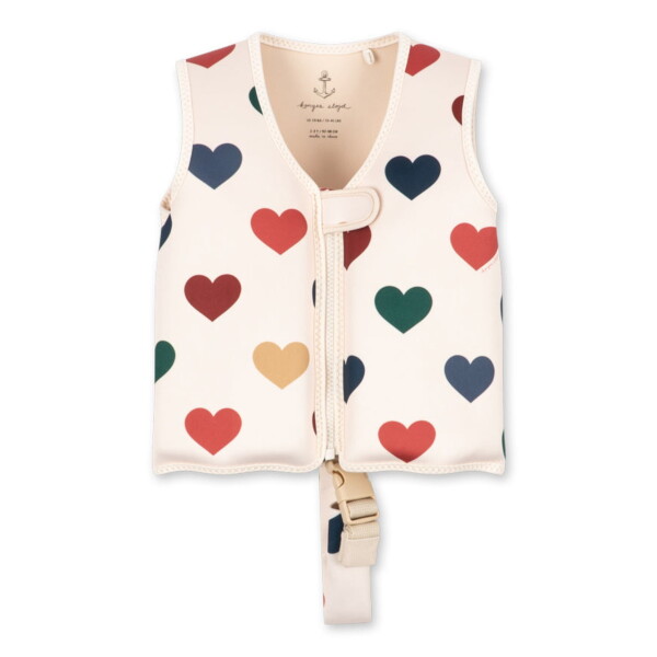Konges Sløjd Plovací vesta Ellis Hearts 3-6Y, multi barva, textil