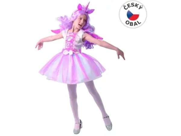 MaDe 09454 - Šaty na karneval - jednorožec, 120 - 130 cm