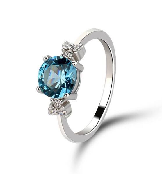 Elenys stříbrný prsten s drahokamem Safírové modré kouzlo Velikost: 5 (EU: 49-50)