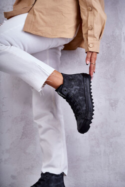 Dámské Tenisky Big Star Vysoké Zateplené Černé GG274069 37