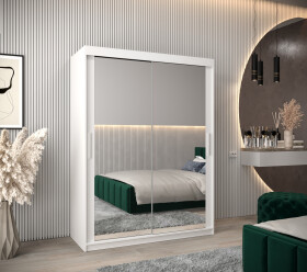 Šatní skříň Abi T3 Barva korpusu: Bílá, Rozměry: 150 cm, Dveře: Bílá