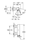 GROHE - Plus Sprchová baterie, kartáčovaný Hard Graphite 33577AL3