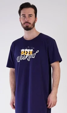 Pánská noční košile s krátkým rukávem Vienetta Secret Beer weekend