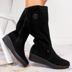 Rieker W R237 nepromokavé zateplené boty z ovčí vlny z nubuku 38