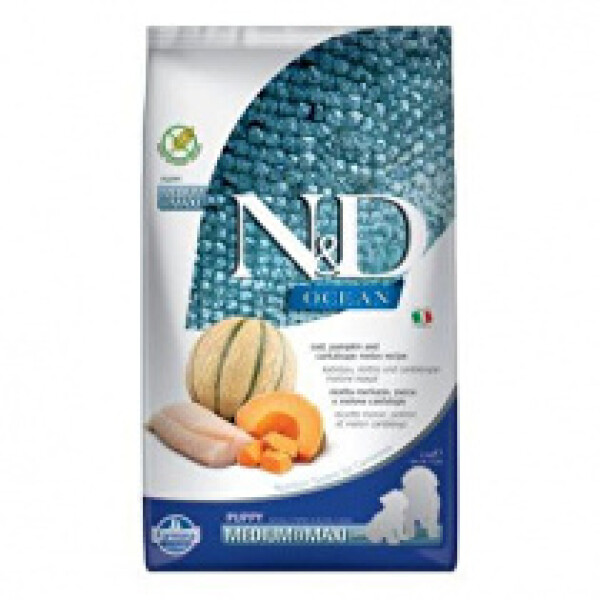 N&D OCEAN DOG Puppy M/L Codfish & Pumpkin& Melon 2,5kg