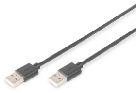 Digitus USB 2.0 kabel A-A černý / USB kabel / 1,8 m / stíněný (AK-300101-018-S)