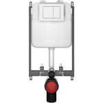 CERANO - Kompletní WC set Basic/Cesso - černá matná - WC tlačítko Maxio/Bílá - pro zazdění - 49x36 CER-8050BD86211