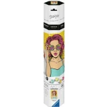 Ravensburger CreArt ART Collection Canvas Edition – Dáma v růžovém (PopArt) – malování podle čísel