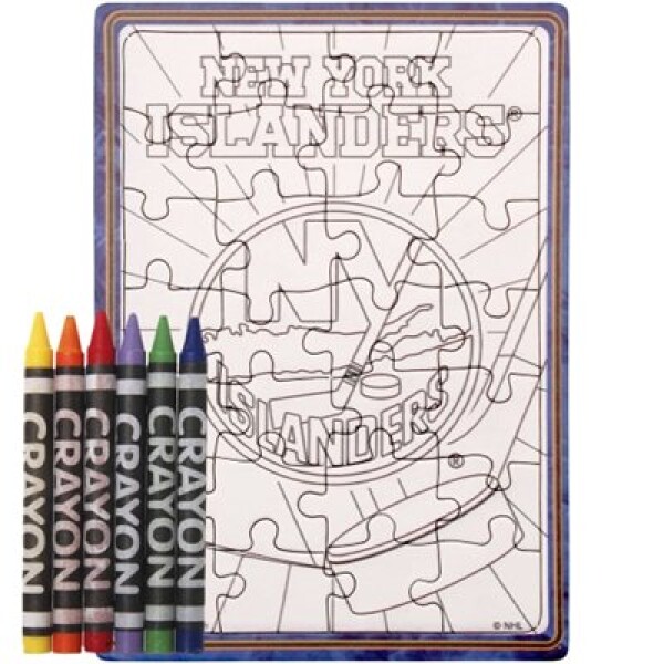 New York Islanders NHL puzzle s vlastním vybarvením