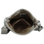 Trendy dámská koženková crossbody kabelka Candelis, šedá