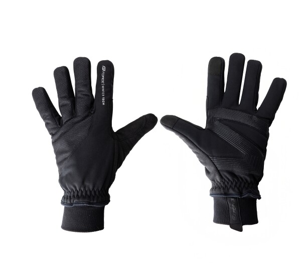 Rukavice FORCE WINTER TECH, černé, velikost XXL (Barva černá)